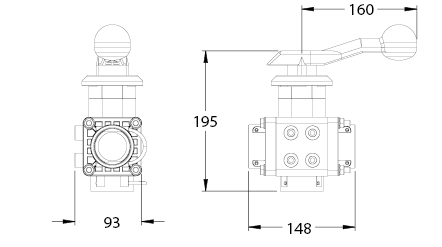 3-Wege-Ventil Anschlusskit 3/4 (Beipack) für Sinclair FanCoils (4-Leiter)